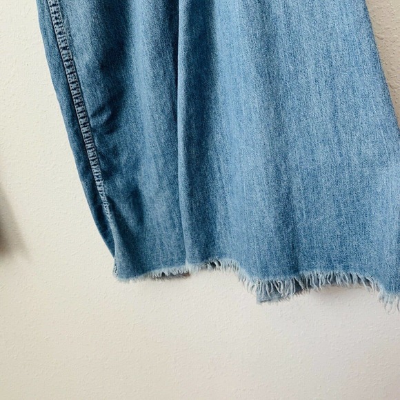 Free People Just Float On Flare Bell Bottom High Rise Raw Hem Jeans - Picture 5 of 6